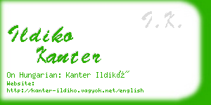ildiko kanter business card